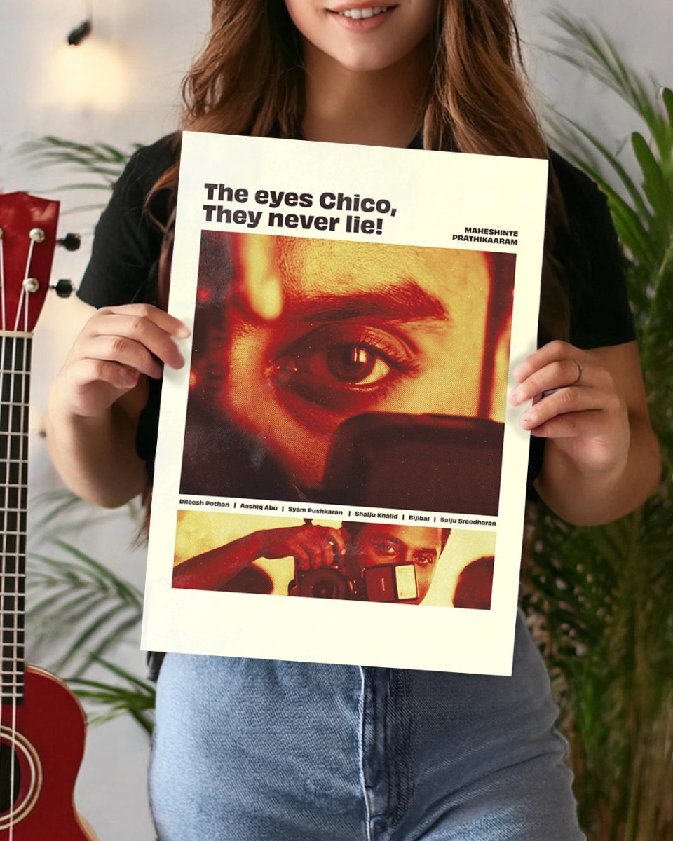 The Eyes Chico, They never lie! - Maheshinte Prathikaram Movie Poster - The South Wind