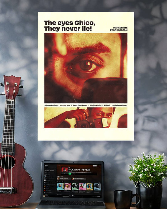 The Eyes Chico, They never lie! - Maheshinte Prathikaram Movie Poster - The South Wind