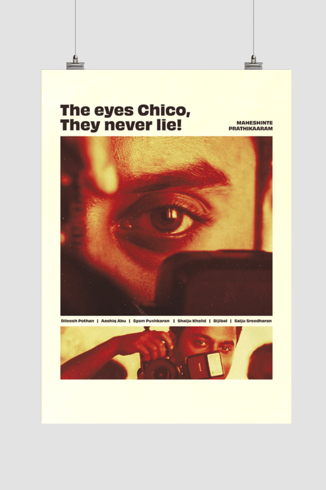 The Eyes Chico, They never lie! - Maheshinte Prathikaram Movie Poster - The South Wind